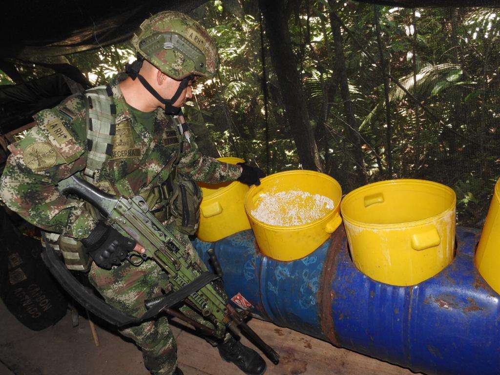 Laboratorio de cocaína del ELN en Cúcuta