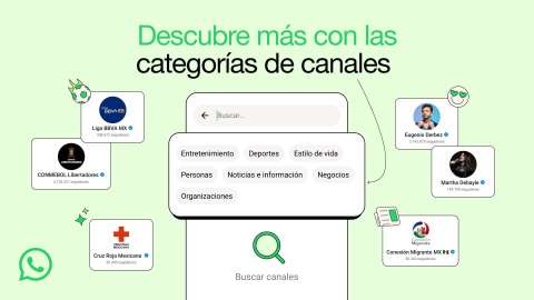 Descubra contenido de su interés en WhatsApp con categorías en los canales