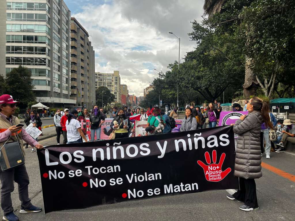 La marcha se realizó en Bogotá a las 2:00 p.m.