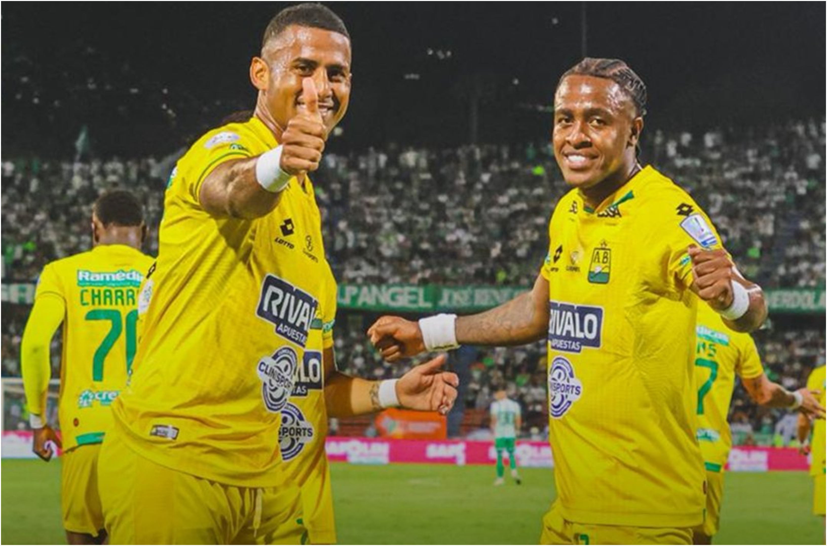 Carlos Henao y Kevin Londoño, dos de las figuras del Atlético Bucaramanga, de buena campaña en la Liga BetPlay.