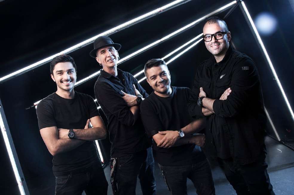 Hárold Jiménez, Lucas Spot, Juan Pablo Valencia y Álex Sánchez son los creadores de la empresa 36 Grados. / Cortesía