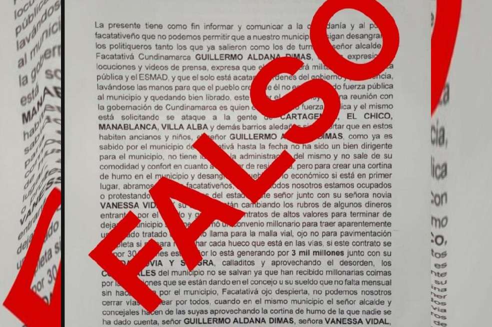 La primera línea del barrio Cartagenita negó el panfleto y su participación en la quema del palacio de justicia y estación de la policía.