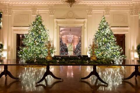 En fotos: Melania Trump inaugura la decoración navideña en la Casa Blanca