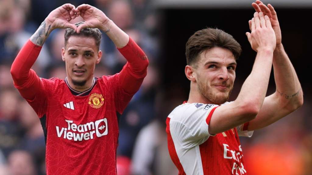 Antony de Manchester United vs. Declan Rice de Arsenal