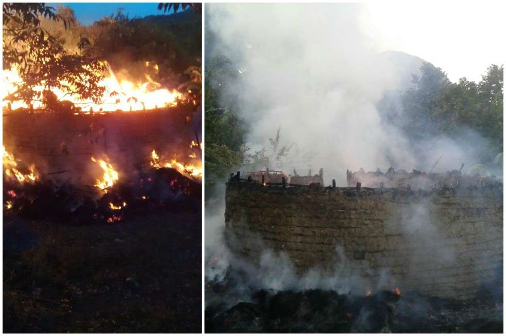 Dos centros ceremoniales fueron quemados, sin conocer el responsable. / Cortesía pueblo kankuamo