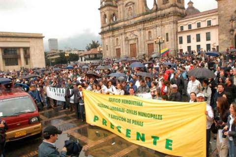Asonal alista multitudinaria marcha sin permiso de la Alcaldía de Bogotá