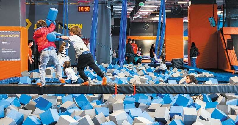 Sky Zone agrupa cuatro actividades deportivas sobre trampolines para toda la familia. / Fotos: Cortesía