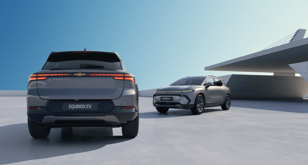 El diseño exterior de la Chevrolet Equinox EV fácilmente se convierte en el centro de atención.