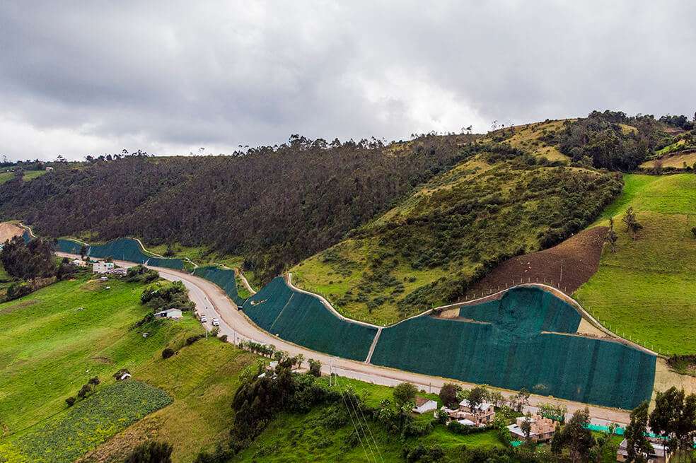 Estabilizacio?n de taludes en la vía Pasto-Rumichada, sector El Pa?ramo-Tangua. / Cortesía - ANI