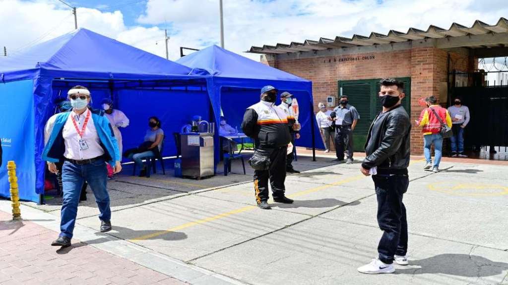 Pruebas gratuitas Covid-19 en Bogotá.