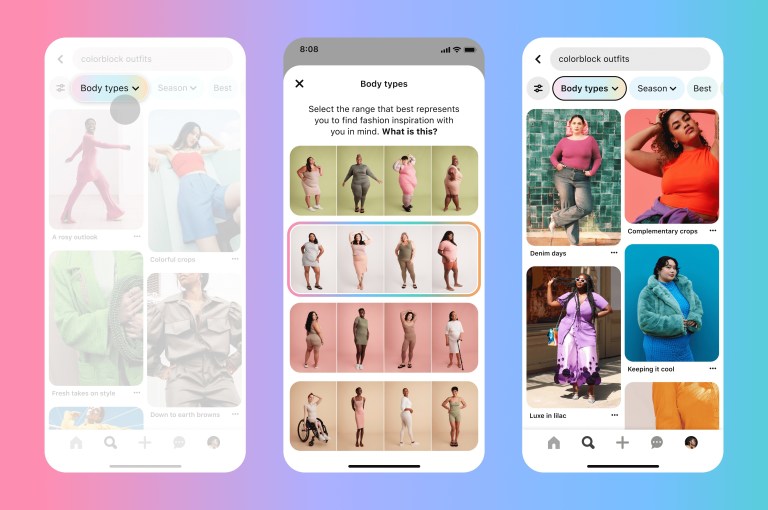 Pinterest incorpora mayor variedad de cuerpos en los resultados de moda femenina