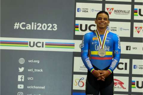Francisco Jaramillo, la primera medalla de Colombia en el mundial júnior de pista