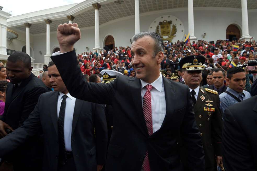 El ministro de Industria de Venezuela, Tareck El Aissami, fue señalado por el gobierno estadounidense de usar su poder para fines delictivos. / AFP