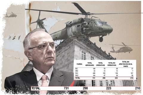 Crisis en la flota aérea de la fuerza pública: 60 % de las aeronaves no está operando
