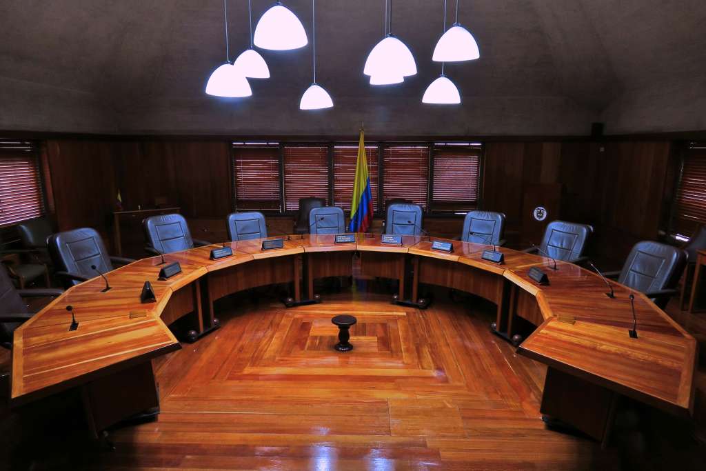 Sala de la Corte Constitucional.