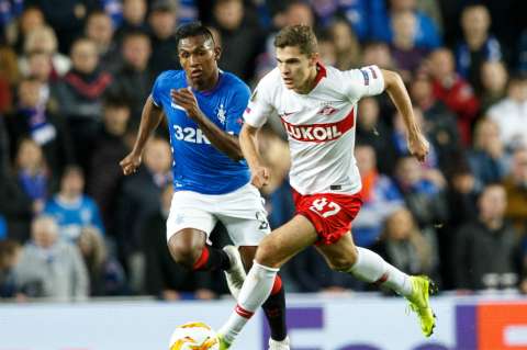 Alfredo Morelos marcó gol en el triunfo del Rangers