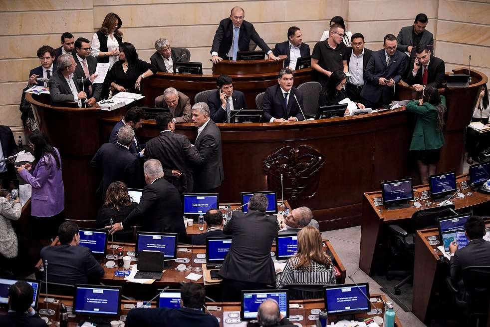 Debate final del Plan Nacional de Desarrollo del Gobierno Petro en el Senado, el 3 de mayo de 2023.