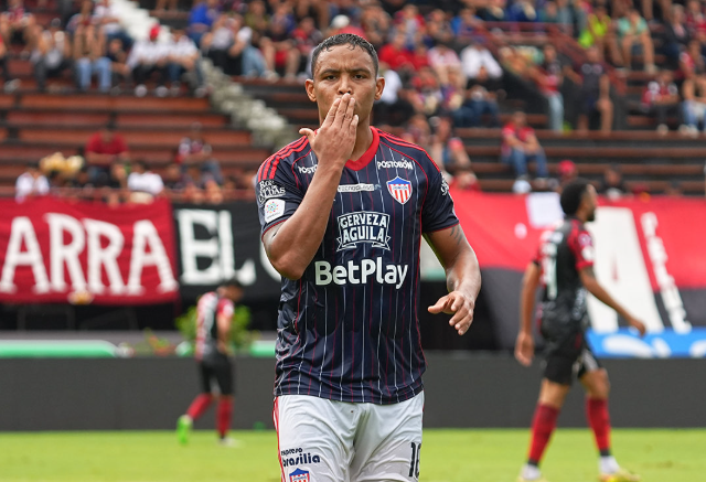 Luis Fernando Muriel celebrando su gol contra Cúcuta Deportivo.