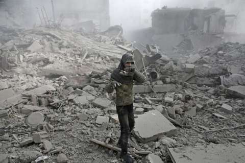 Imágenes del sangriento ataque en Siria