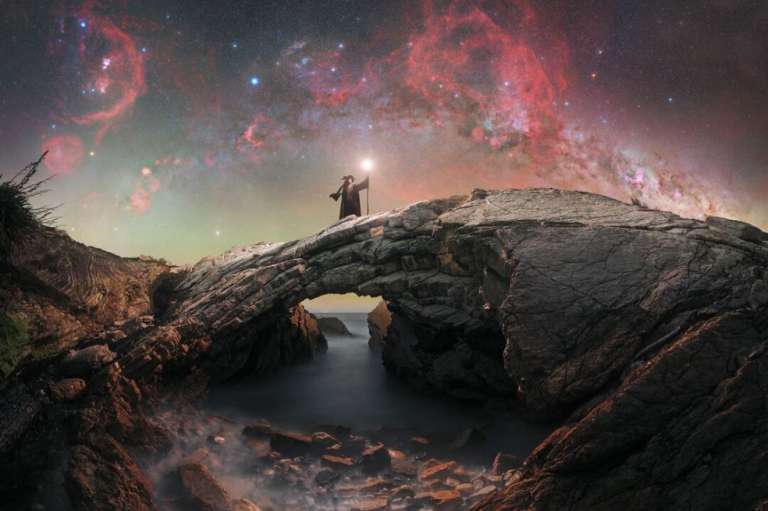 “Gandalf Galáctico” de Evan McKay fue tomada en la costa de Wairarapa, Nueva Zelanda.
