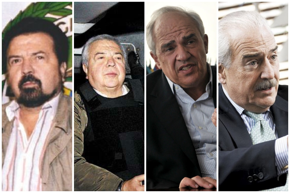 De izquierda a derecha: Gilberto y Miguel Rodríguez Orejuela y los expresidentes, Ernesto Samper Andrés Pastrana. / Archivo