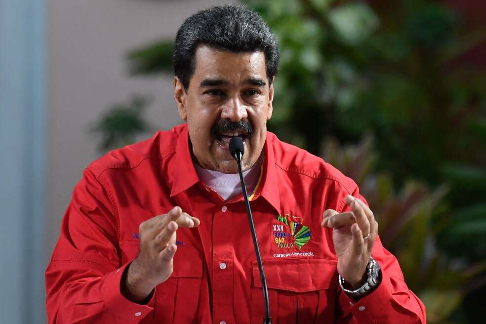 Nicolás Maduro durante rueda de prensa en Venezuela.  / AFP