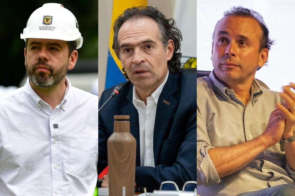 Carlos Fernando Galán, Federico Gutiérrez y Alejandro Éder