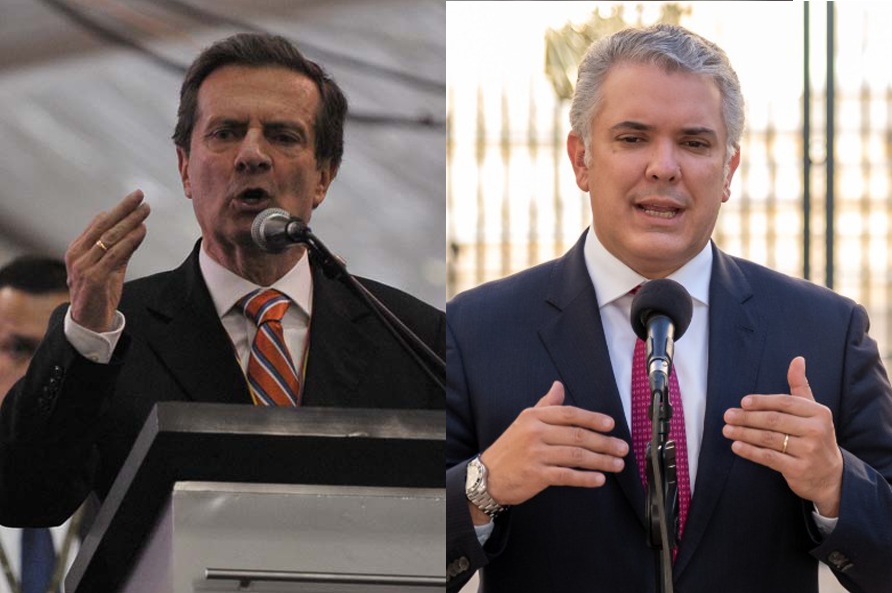 Fernando Londoño, exministro, e Iván Duque, presidente de Colombia.