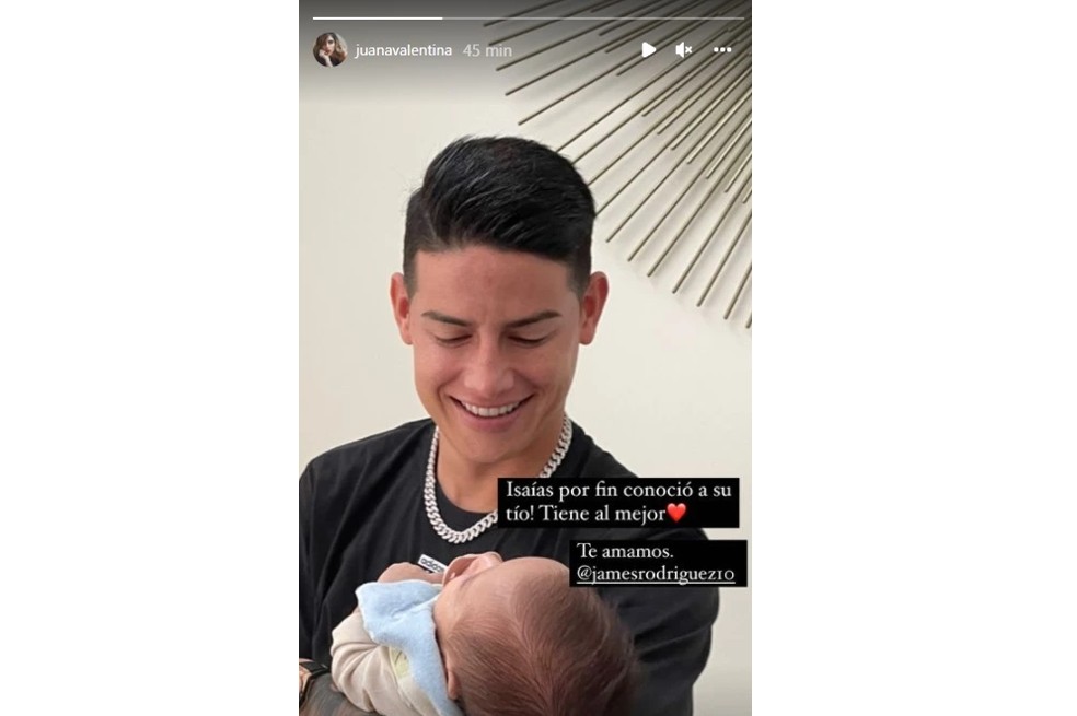 En diciembre del año pasado nació Isaac, hijo de Juana Valentina, hermana de James Rodríguez.