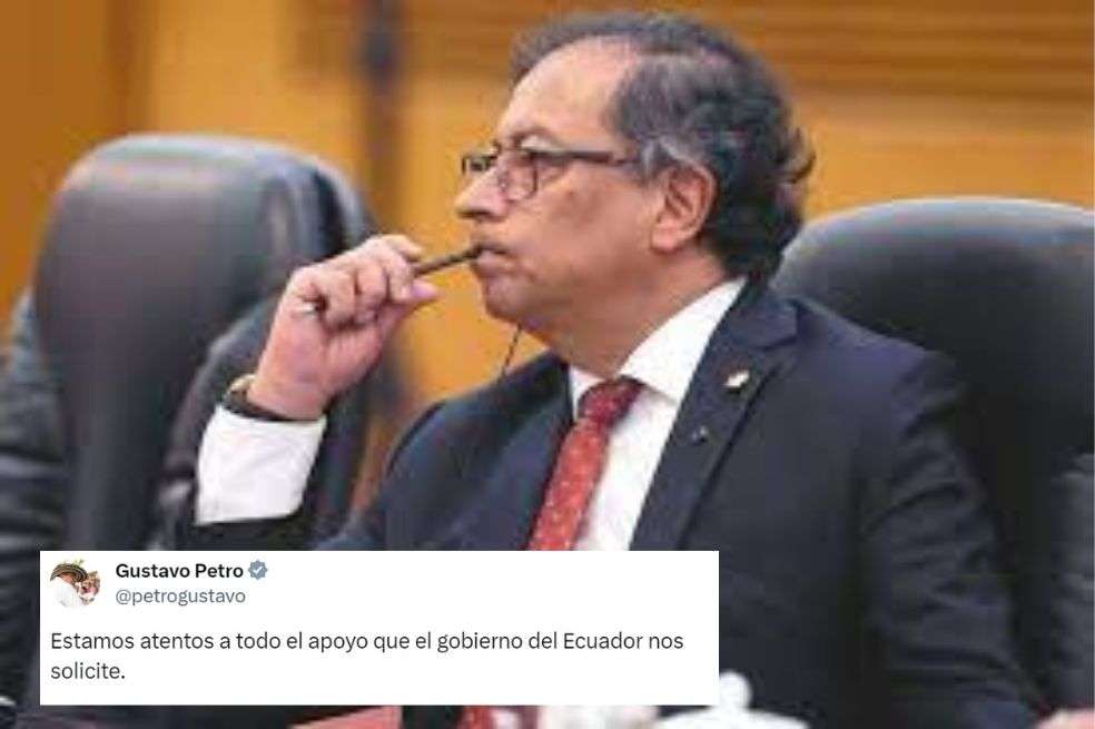 El presidente Gustavo Petro y la Cancillería se pronunciaron por la oleada de violencia en Ecuador y ofrecieron apoyo.