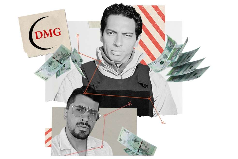 David Murcia Guzmán (arriba) y su hijo Steven de 26 años de edad./ Ilustración Eder Leandro Rodríguez.