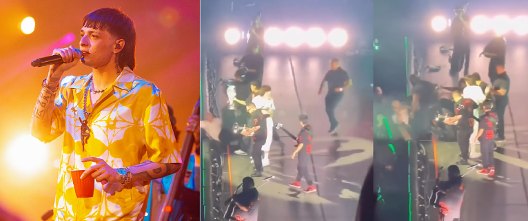 Así fue el momento en el que un fan fue agredido por guardaespaldas de Peso Pluma