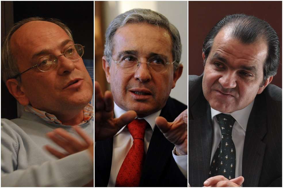 José Obdulio Gavira, Álvaro Uribe y Óscar Iván Zuluaga