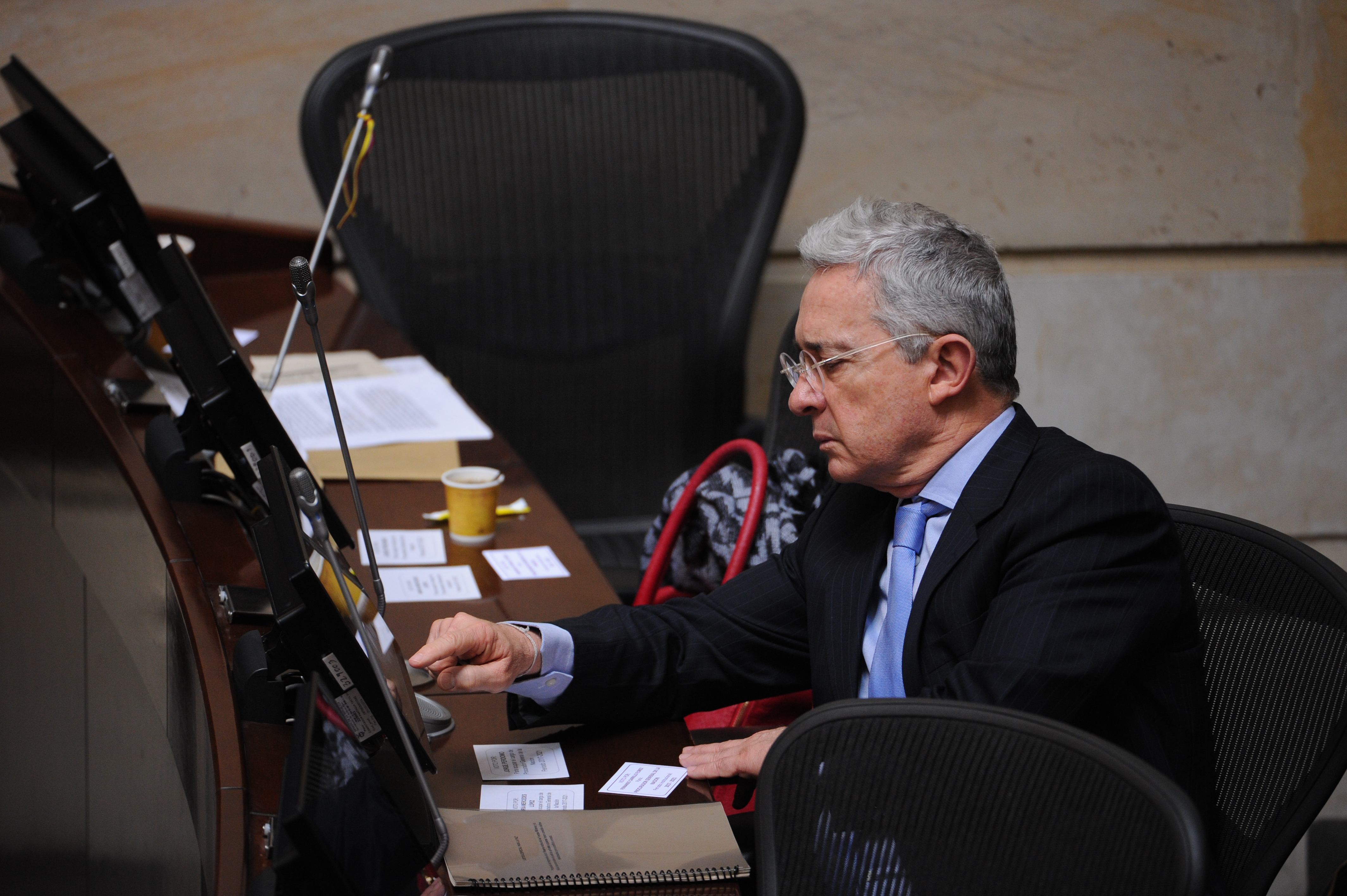 Expresidente y senador, durante la elección de Fernando Carrillo Flórez, como nuevo Procurador General.