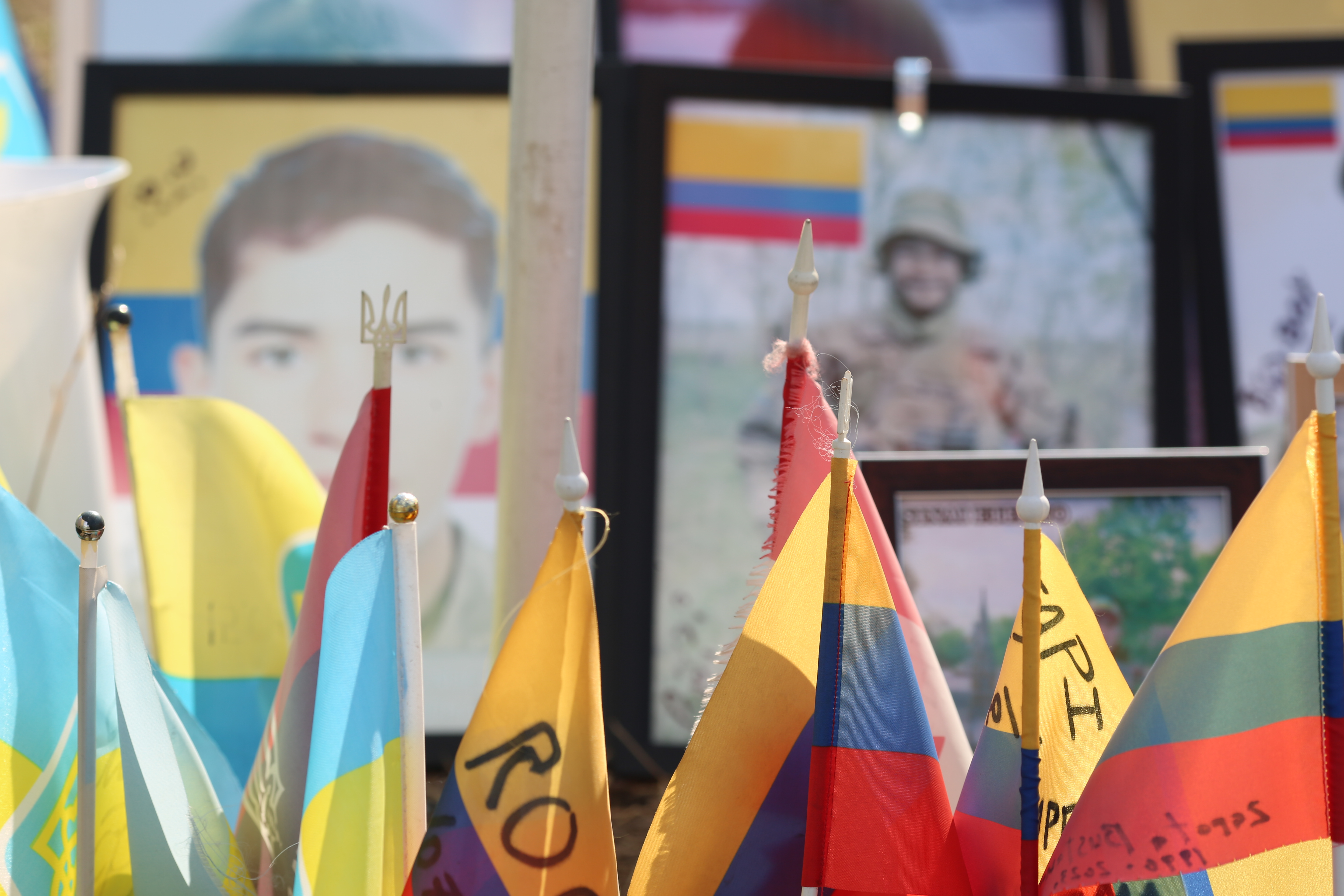 Recordando a los caídos, en Kiev, capital de Ucrania.
