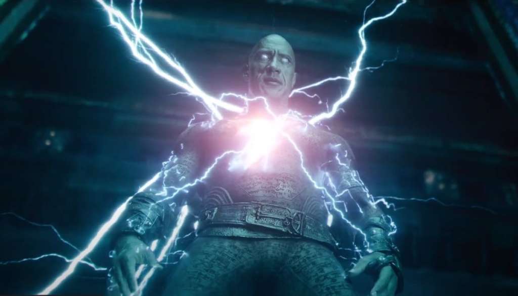 El actor Dwayne Johnson en su interpretación del personaje principal en la cinta "Black Adam".