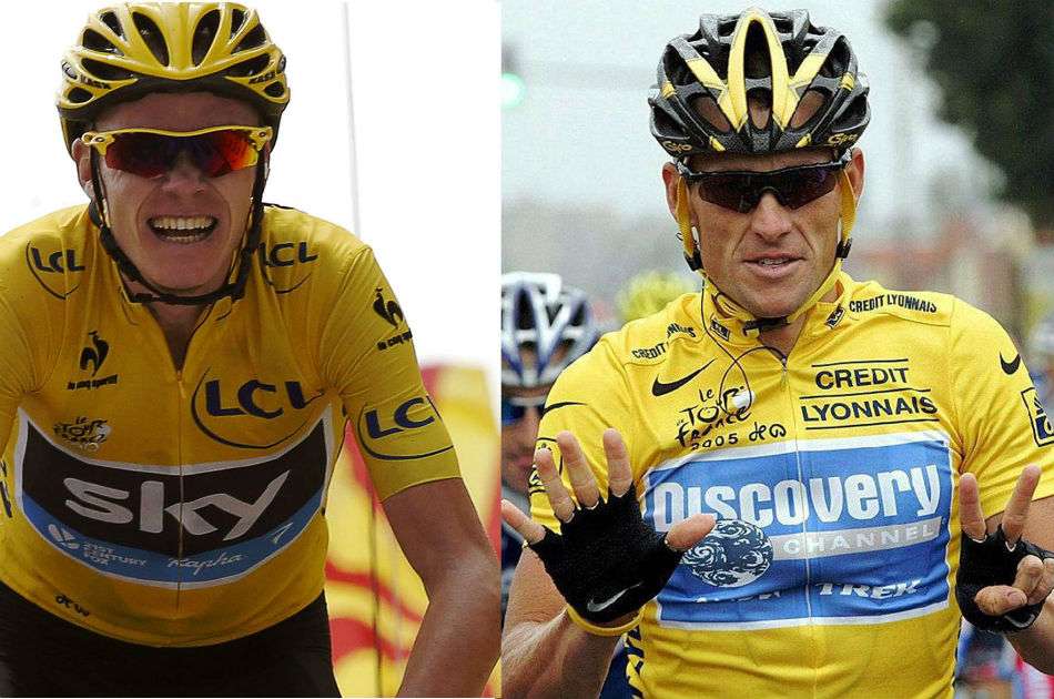 Chris Froome y Lance  Armstrong