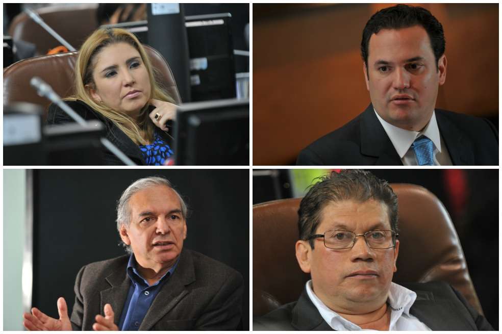 Nelly Patricia Mosquera, Julio César Acosta, Ricardo Bonilla, secretario de Hacienda y Venus Albeiro Silva, del Polo. / Archivo