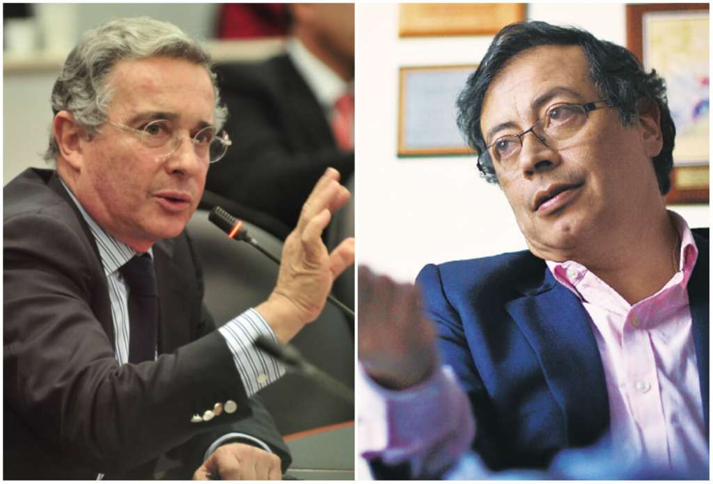 Los senadores Álvaro Uribe y Gustavo Petro protagonizaron un fuerte debate en el Senado. / Archivo-El Espectador