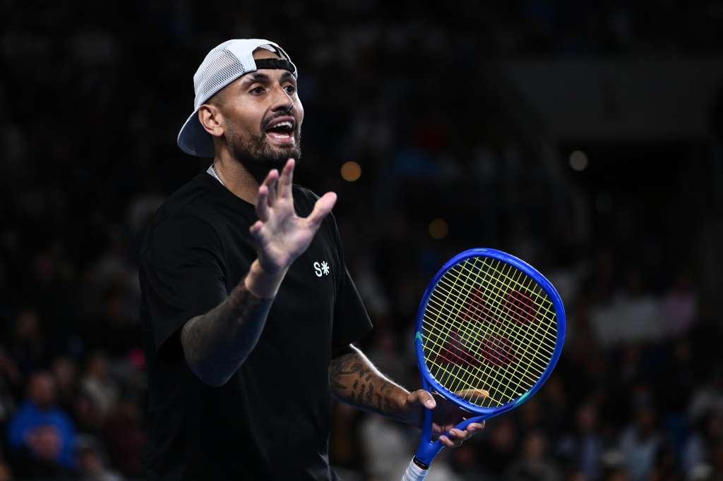 MELBOURNE (Australia), 22/01/2026.- Nick Kyrgios of Australia during the Men’s Doubles 1st round match against Jason Kubler and Marc Polmans of Australia at the 2026 Australian Open tennis tournament in Melbourne, Australia, 22 January 2026. (Tenis) EFE/EPA/JOEL CARRETT AUSTRALIA AND NEW ZEALAND OUT