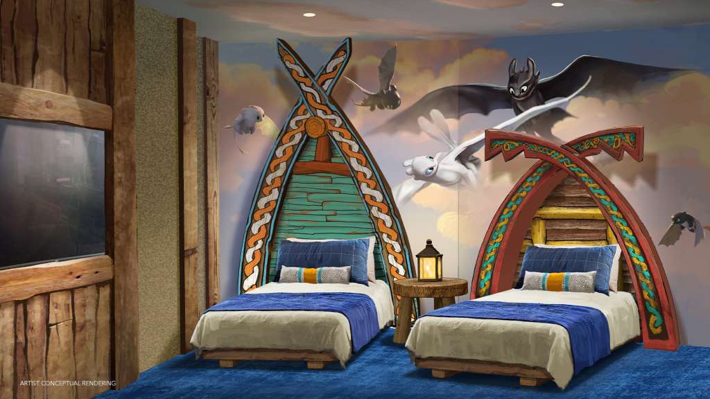 Las suites exclusivas para niños de Universal Helios Grand Hotel son basadas en Cómo entrenar a tu dragón.