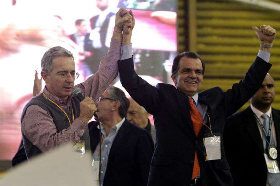Álvaro Uribe Vélez y Fabio Echeverri