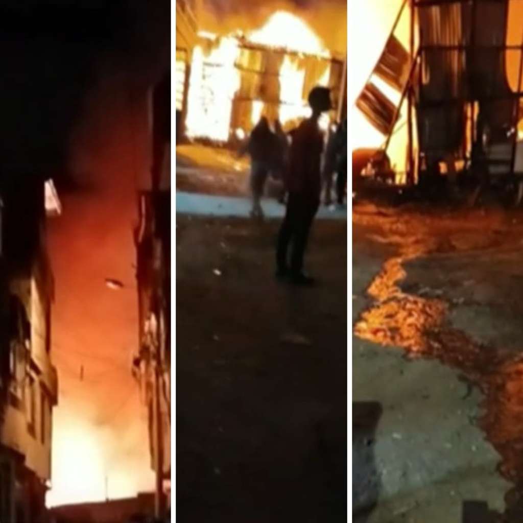 Incendio en San Bernardino, Bosa.