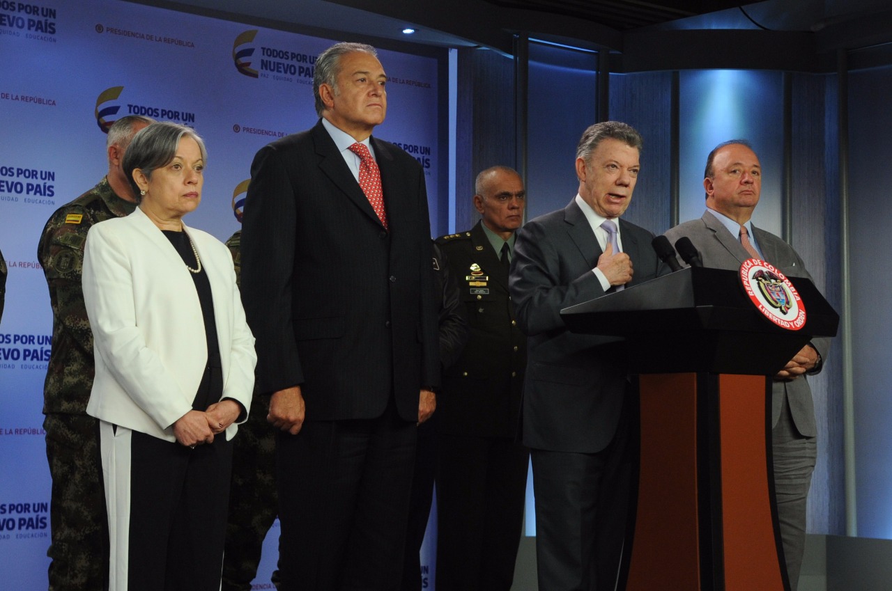El presidente Santos se reunió en la Casa de Nariño con la cúpula militar y de Policía. / SIG