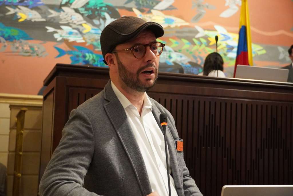 Representante del Pacto Histórico y secretario general de la Unión Patriótica, Gabriel Becerra.