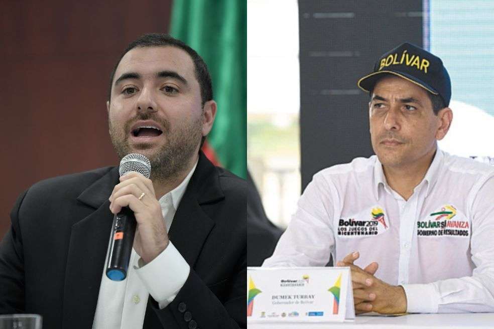 Yamil Arana, gobernador de Bolívar, y Dumek Turbay, alcalde de Cartagena.