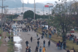Disturbios en la Calle 13 en medio de marchas del paro camionero en Bogotá
