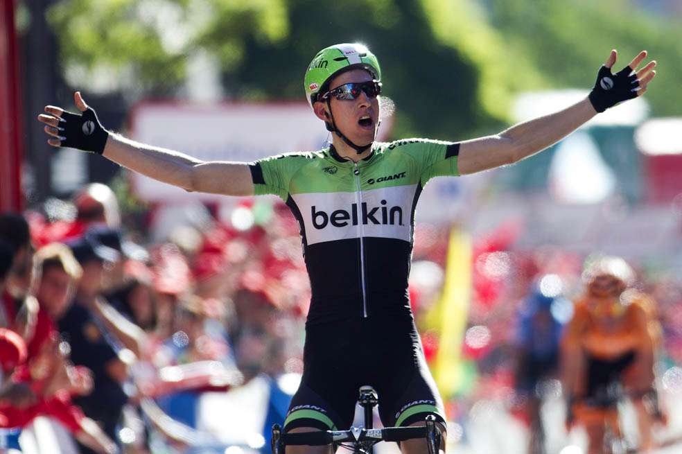 El holandés Bauke Mollema, ganador de la decimoséptima etapa de la competencia española. / AFP