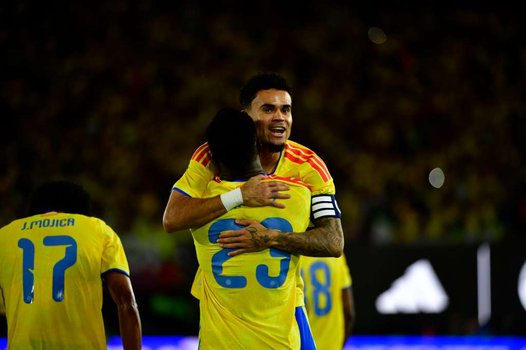 Jugador de la selección Colombia durante el compromiso ante Costa Rica en partido amistoso en el Estadio El Campin de Bogotá