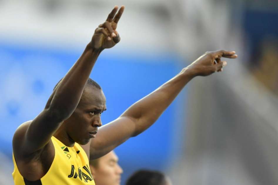 Usain Bolt tras ganar la prueba de este sábado. / AFP